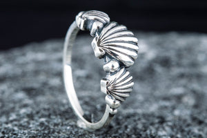 Shell ring Sterling Silver Handmade Jewelry - vikingworkshop