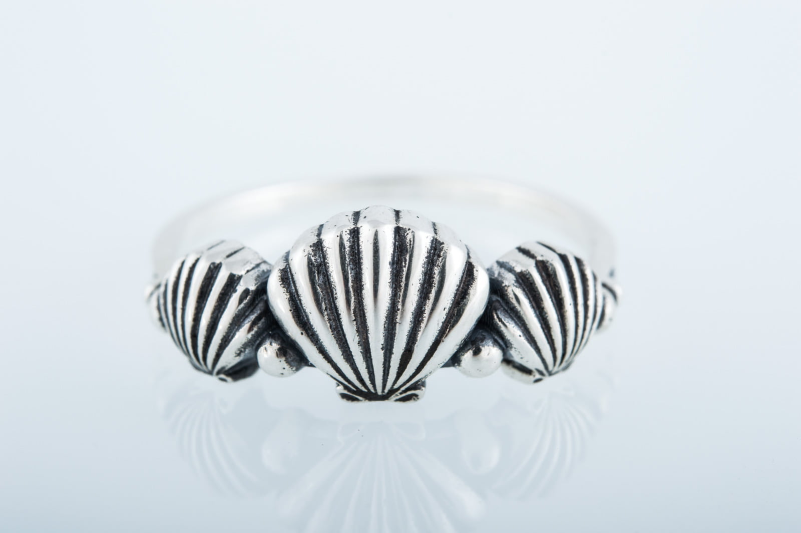 Shell ring Sterling Silver Handmade Jewelry - vikingworkshop