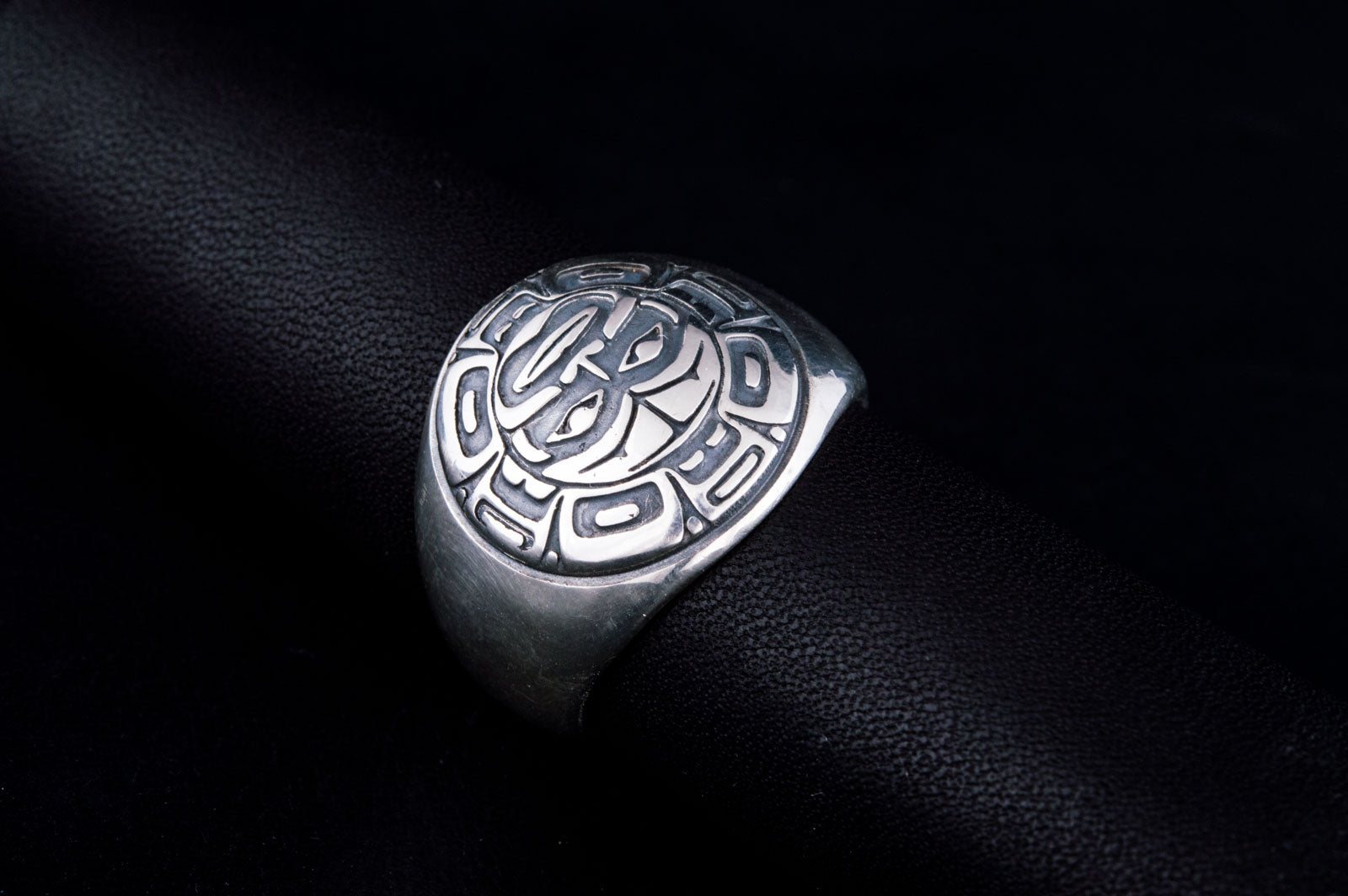 Aztec Ornament Ring Sterling Silver Jewelry - vikingworkshop