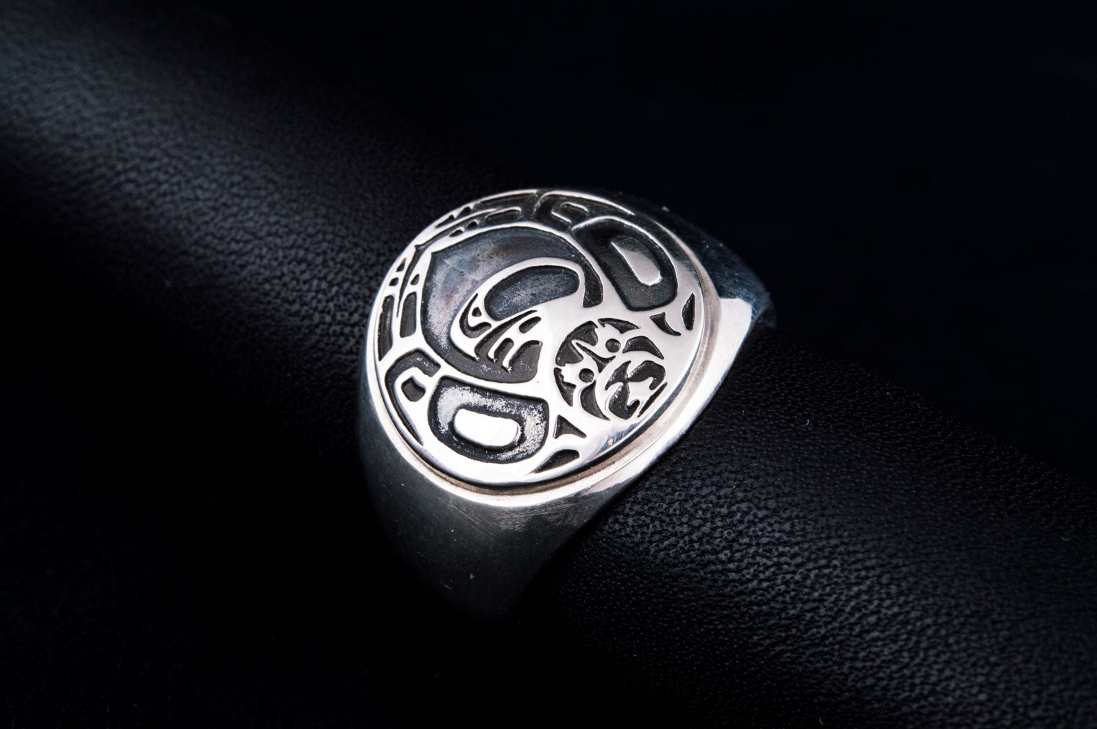 Aztec Ornament Ring Sterling Silver Jewelry V02 - vikingworkshop