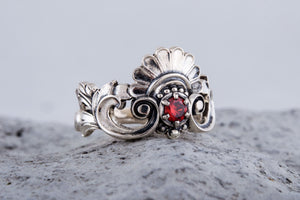 Ring with Cubic Zirconia Sterling Silver Jewelry - vikingworkshop