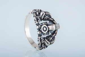 Motobike Ring Sterling Silver Biker Jewelry - vikingworkshop