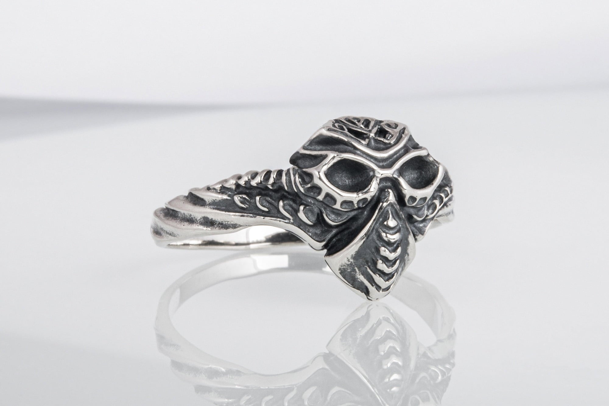 Mask ring Sterling Silver Handmade Jewelry