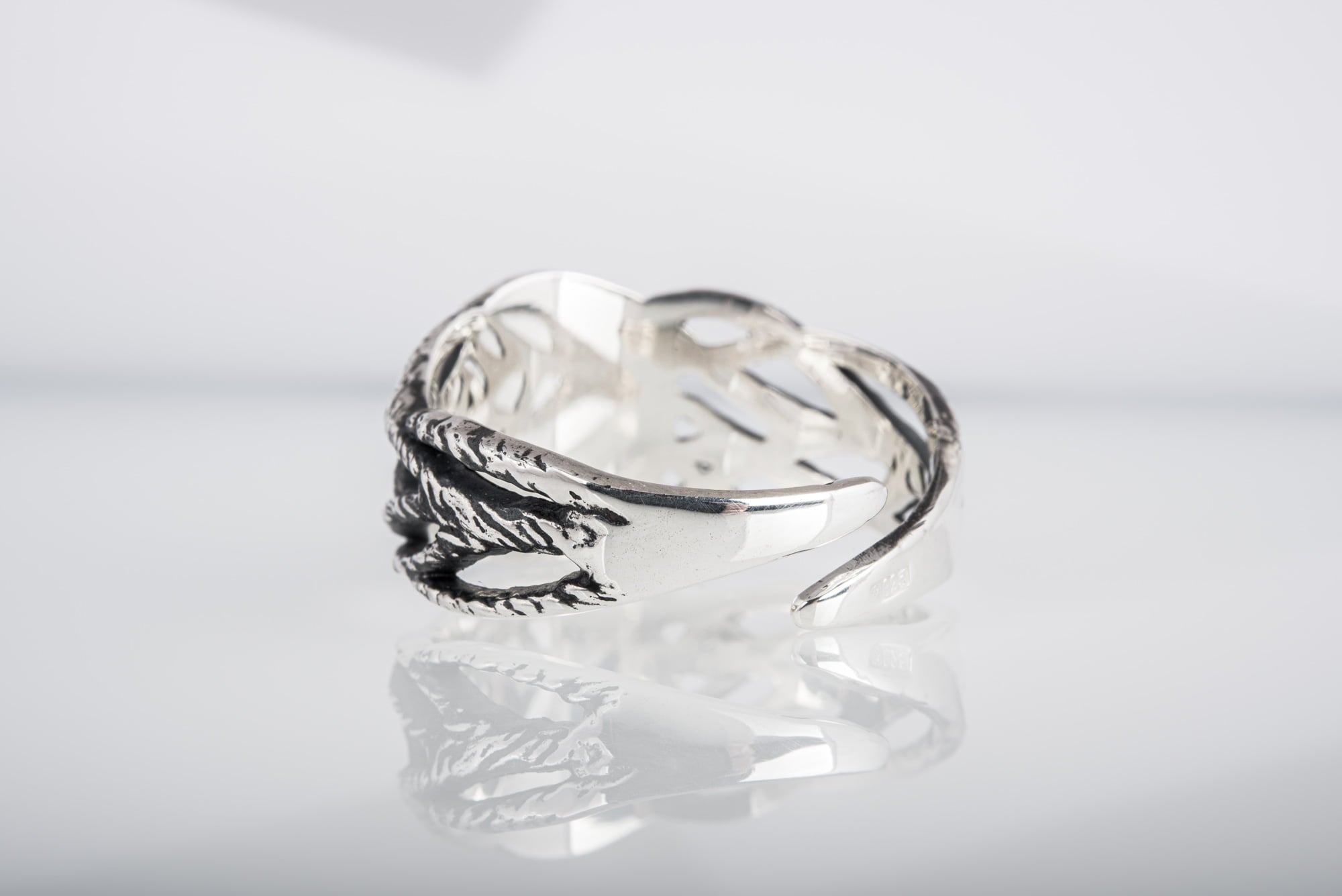 Ring with Helm of Awe Sterling Silver Handmade Jewelry - vikingworkshop