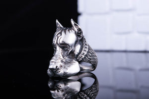 Ring with Dog Sterling Silver Handmade Jewelry - vikingworkshop