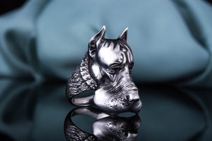 Ring with Dog Sterling Silver Handmade Jewelry - vikingworkshop