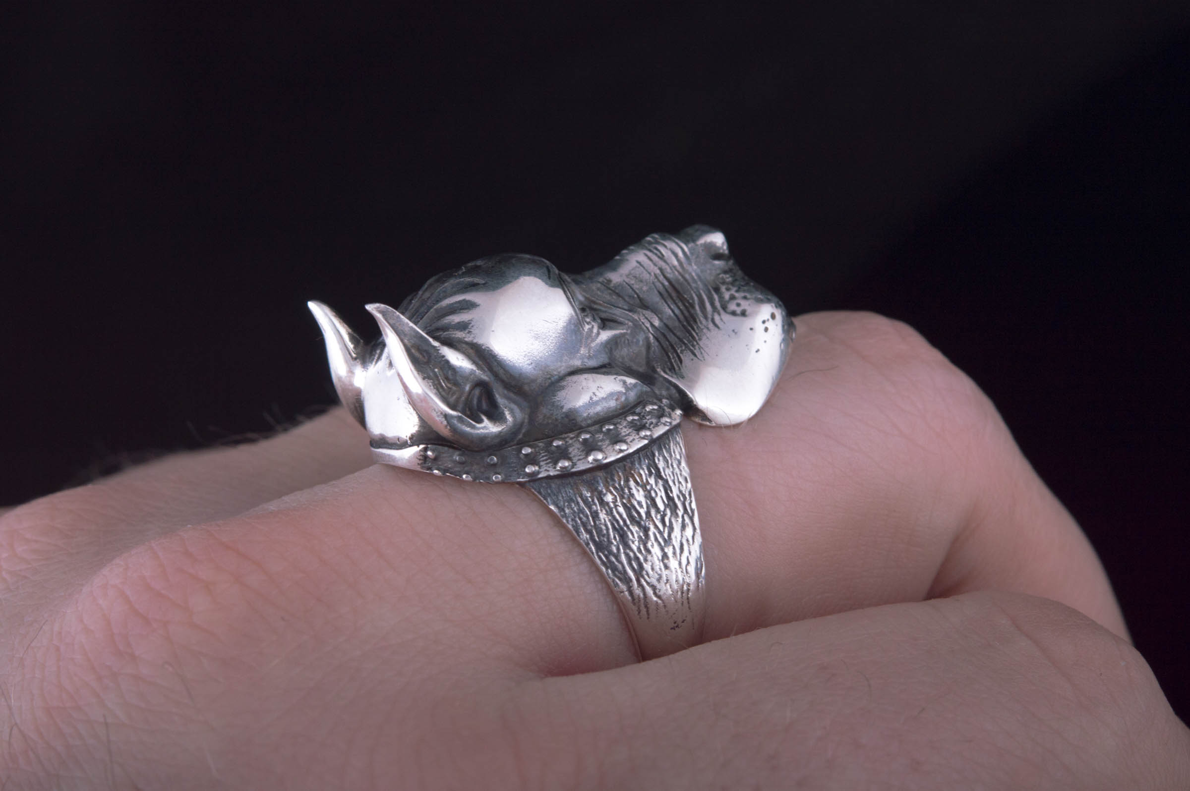 Ring with Dog Sterling Silver Handmade Jewelry - vikingworkshop