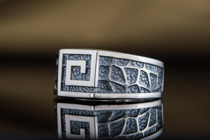 Ring with Symbol Sterling Silver Jewelry - vikingworkshop