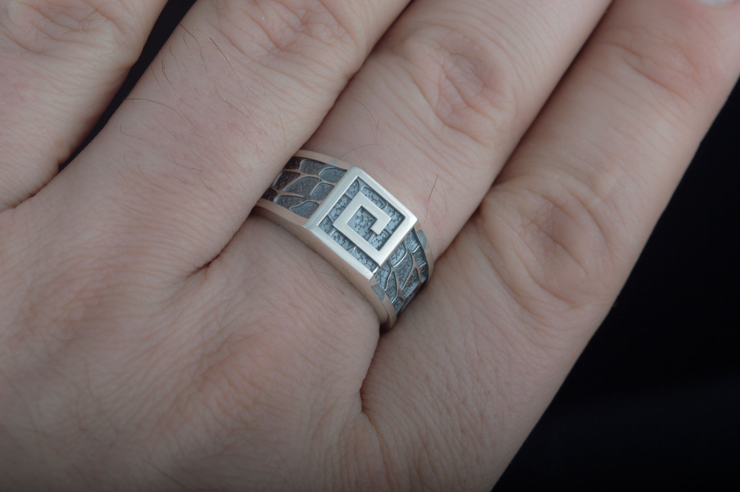 Ring with Symbol Sterling Silver Jewelry - vikingworkshop