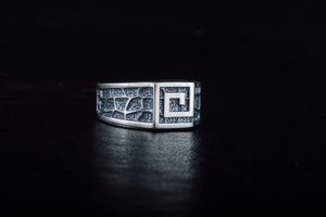 Ring with Symbol Sterling Silver Jewelry - vikingworkshop