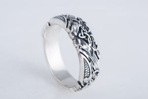 Ornament Handmade Ring Sterling Silver Jewelry - vikingworkshop