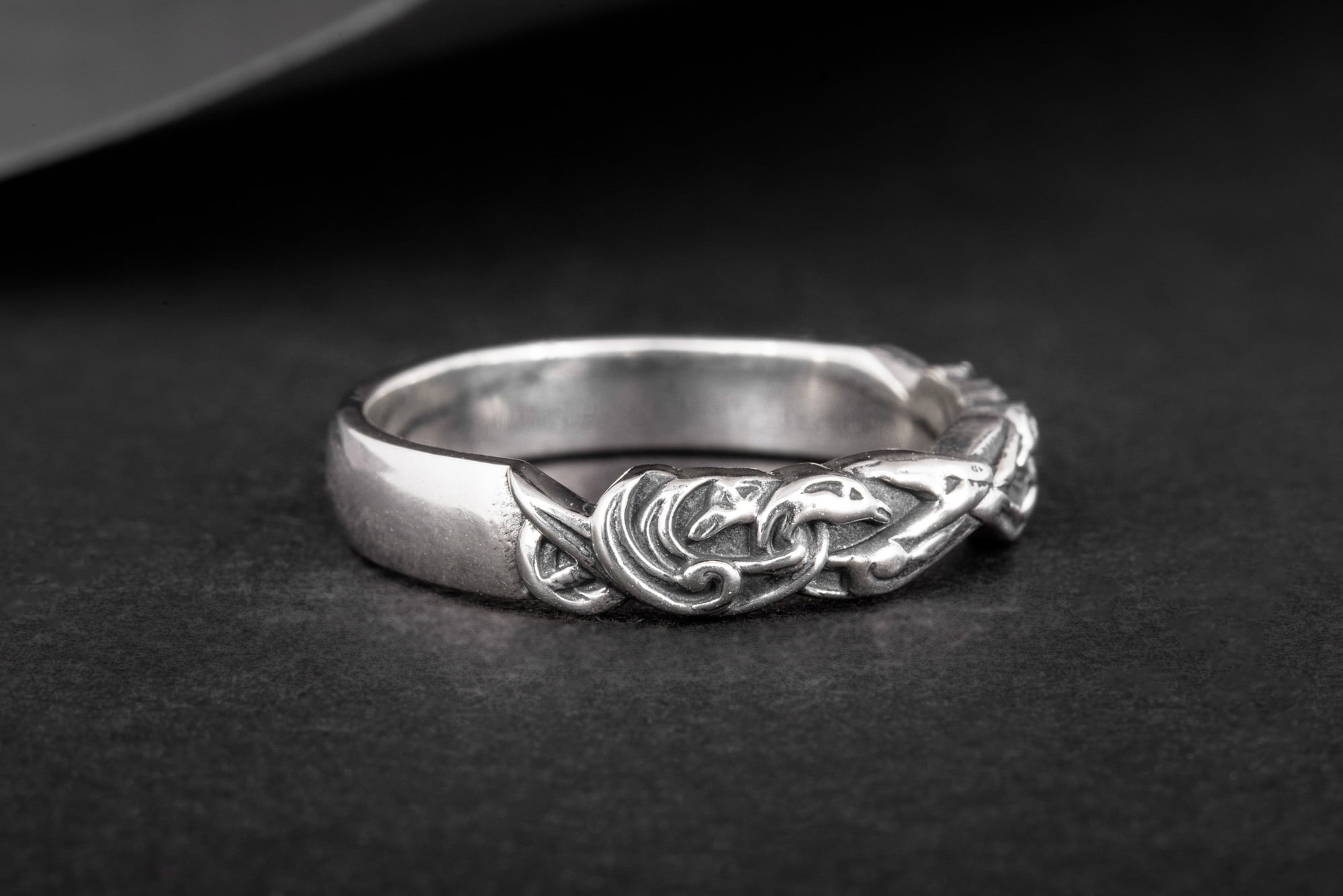 Ring with Viking Ornament Sterling Silver Jewelry - vikingworkshop