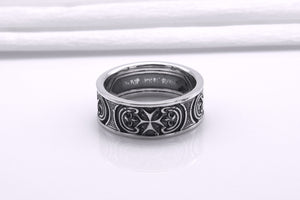 Sterling Silver Maltese Cross Ring, Handcrafted Men Jewelry - vikingworkshop