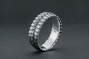 Dragon Scale Ring 925 Silver - vikingworkshop