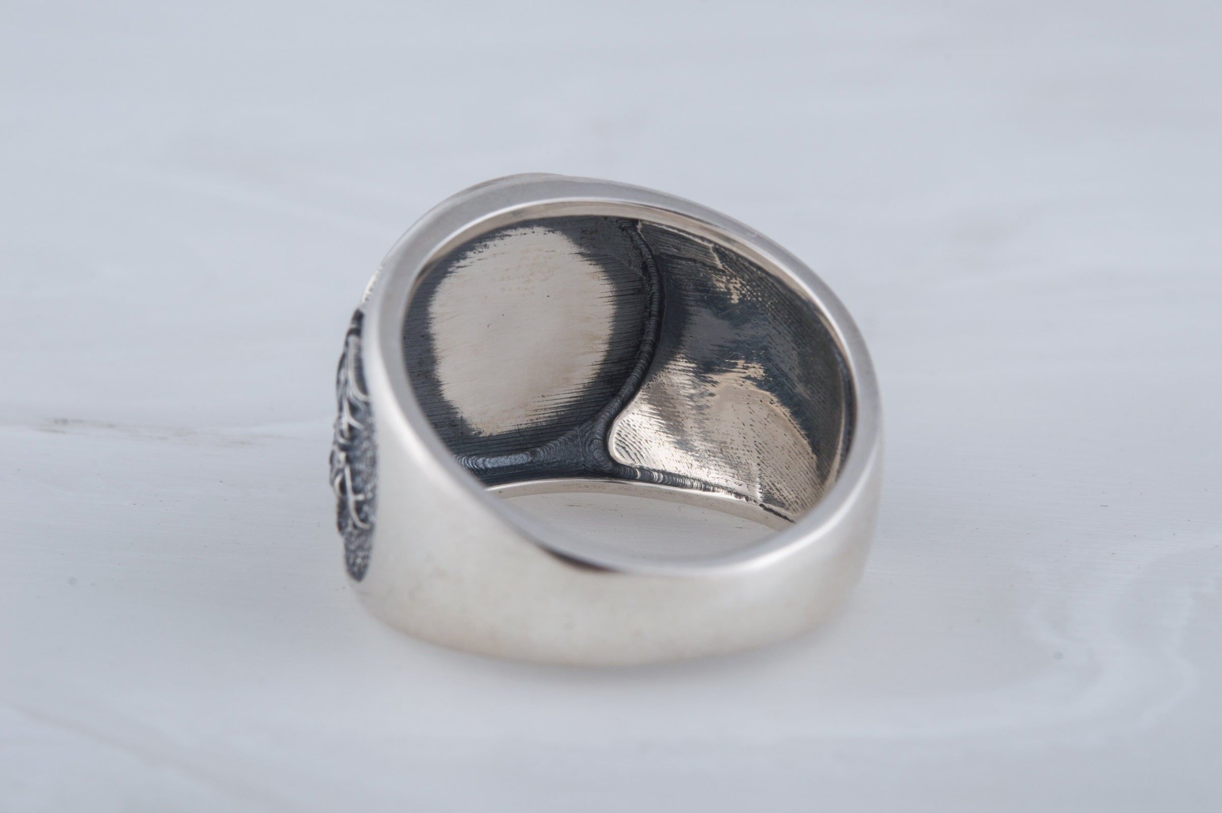 Ring with Lion Sterling Silver Handmade Jewelry - vikingworkshop