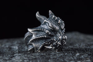 Dragon Ring Sterling Silver Handmade Jewelry - vikingworkshop