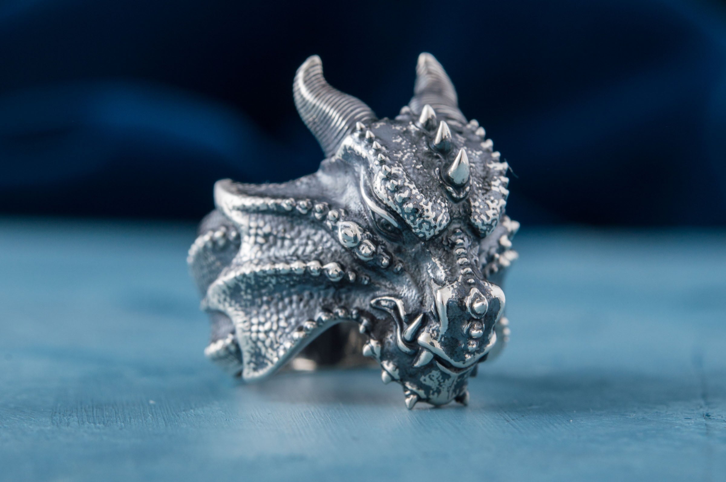 Dragon Ring Sterling Silver Handmade Jewelry - vikingworkshop