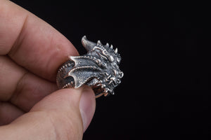 Dragon Ring Sterling Silver Handmade Jewelry - vikingworkshop