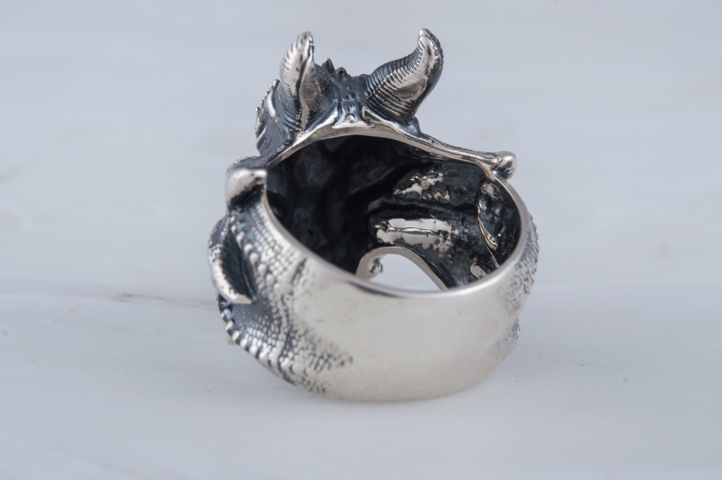 Dragon Ring Sterling Silver Handmade Jewelry - vikingworkshop