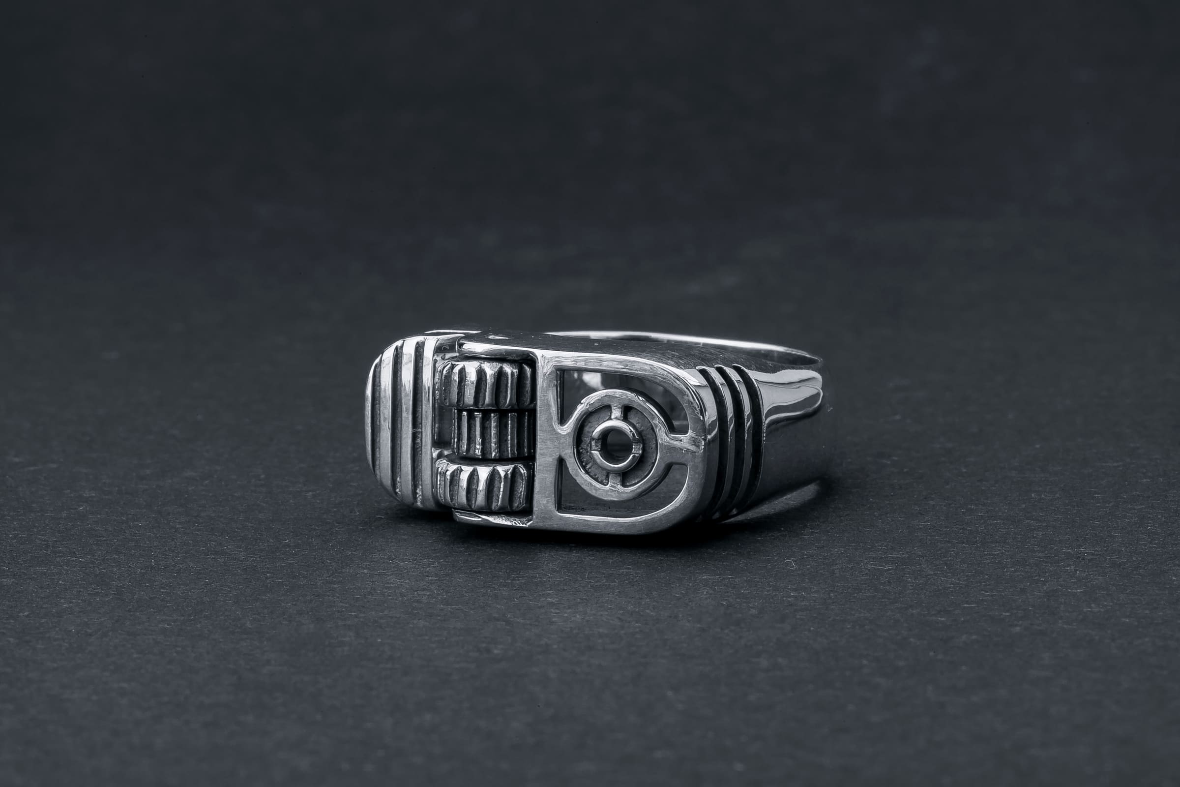 Sterling Silver Lighter Ring, Unique Handcrafted Biker Jewelry - vikingworkshop