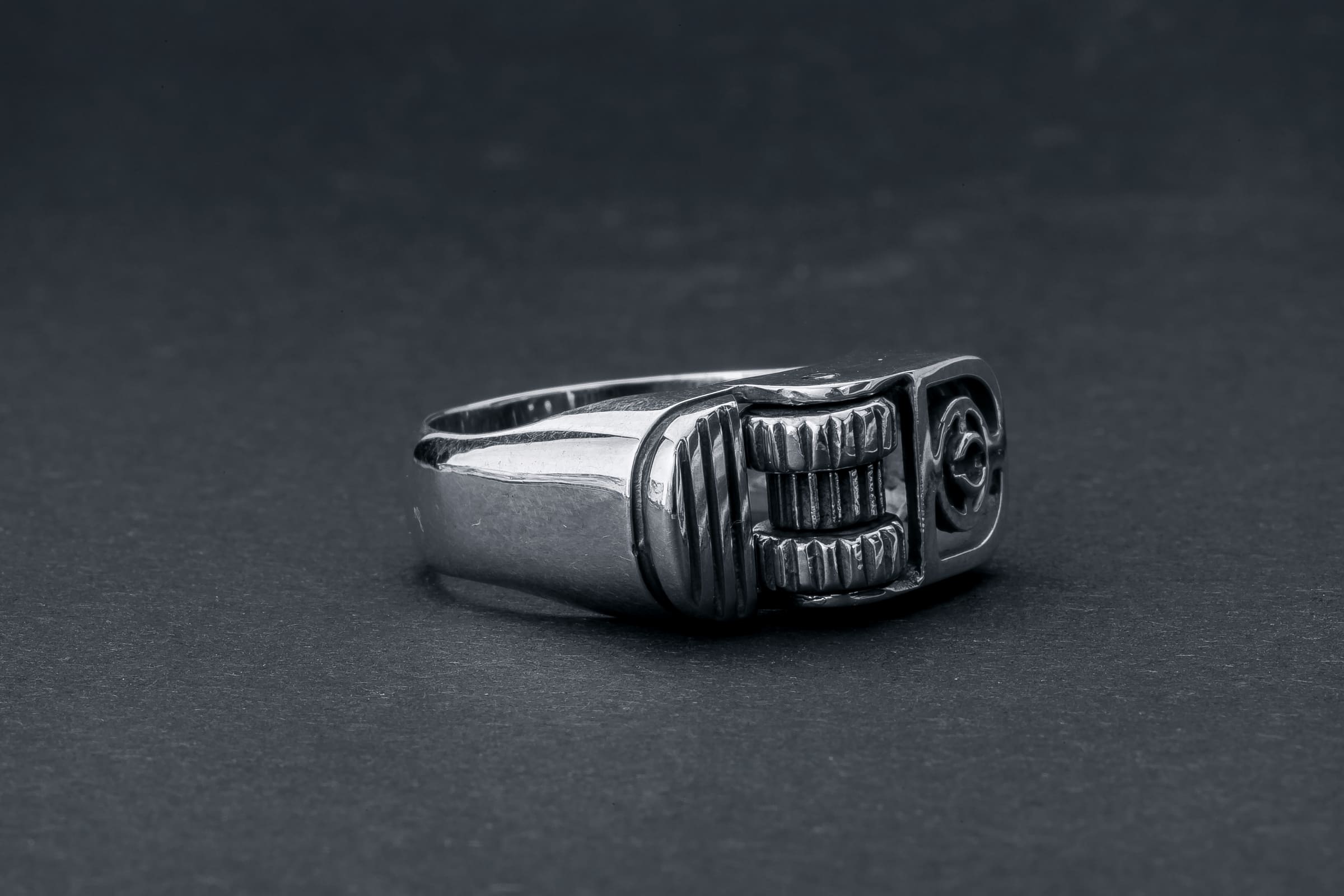 Sterling Silver Lighter Ring, Unique Handcrafted Biker Jewelry - vikingworkshop