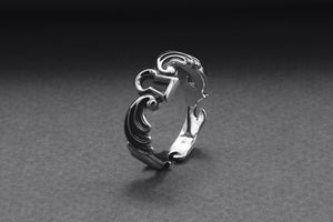 Sterling Silver Keyhole Band Ring, Handcrafted Fashion Jewelry - vikingworkshop