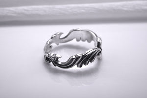 Sterling Silver Keyhole Band Ring, Handcrafted Fashion Jewelry - vikingworkshop