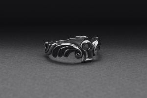 Sterling Silver Keyhole Band Ring, Handcrafted Fashion Jewelry - vikingworkshop