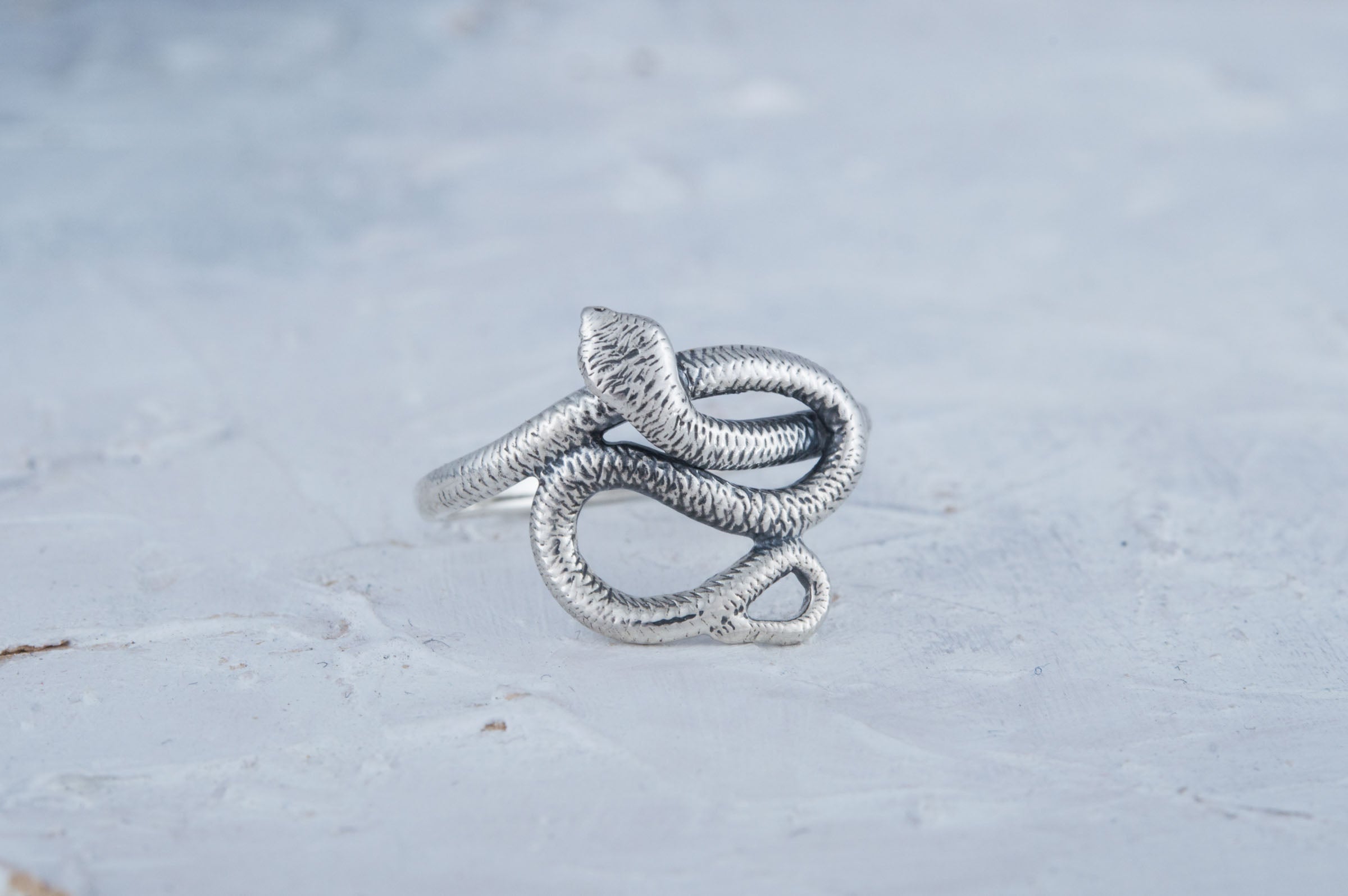 925 Silver Snake ring, Unique Fashion Jewelry - vikingworkshop