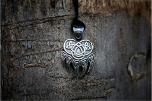 Veles Print Sterling Silver Pendant Pagan Amulet - vikingworkshop