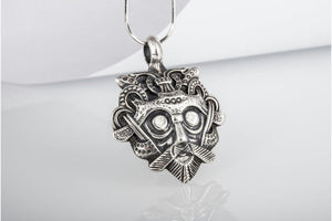 Mask from Gnezdovo Sterling Silver Pendant Viking Amulet - vikingworkshop