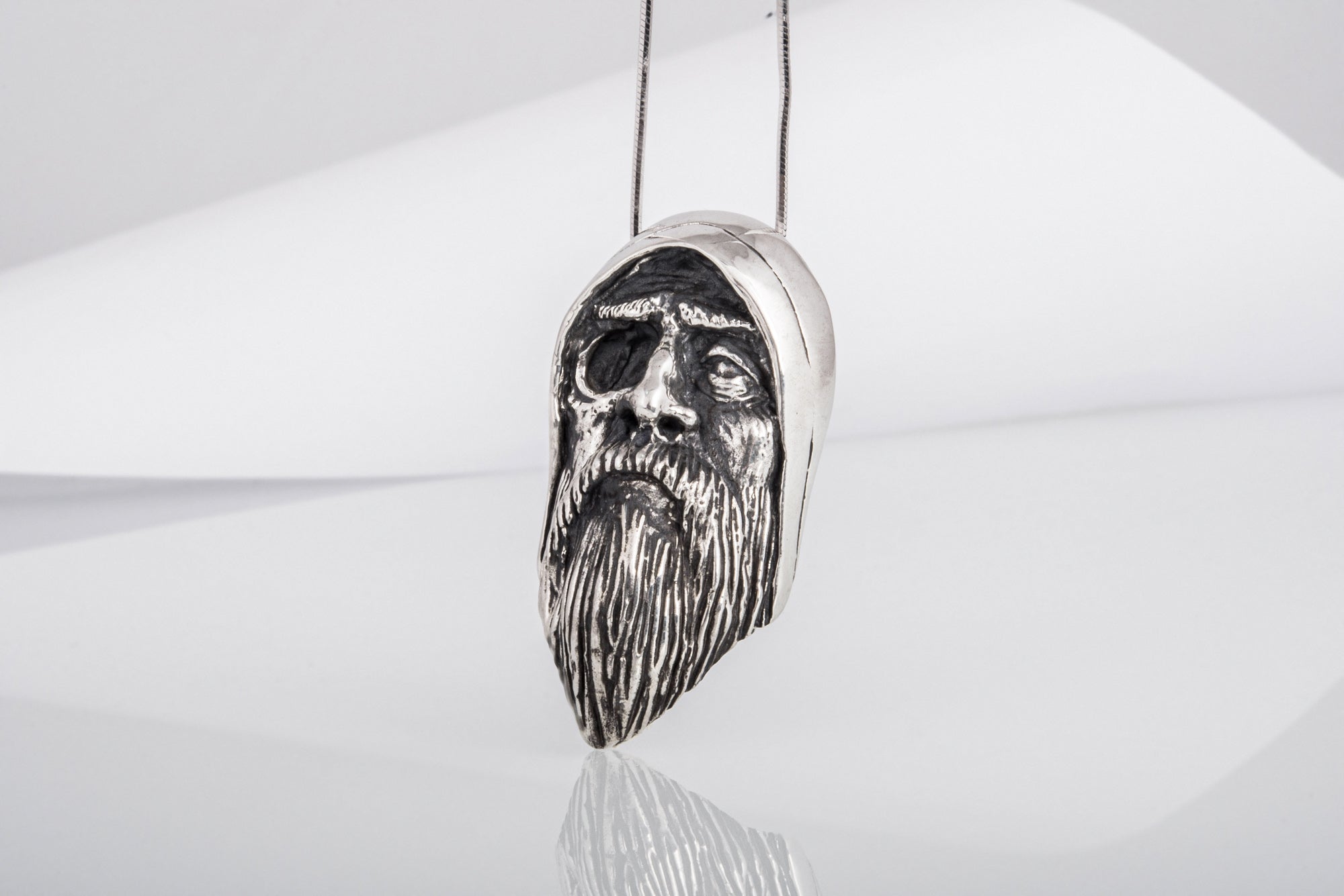 Odin Allfather Sterling Silver Pendant Viking Amulet - vikingworkshop