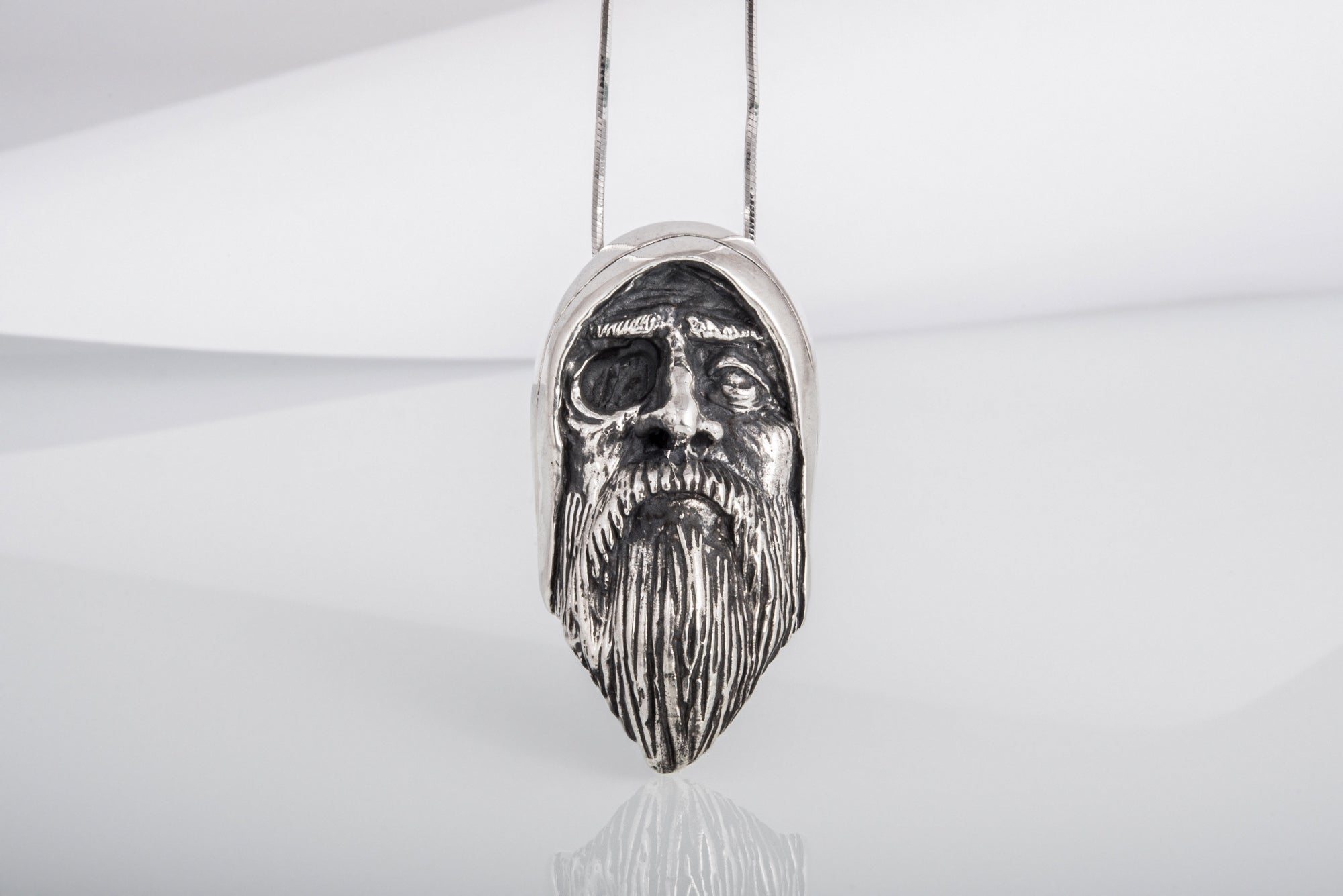 Odin Allfather Sterling Silver Pendant Viking Amulet - vikingworkshop