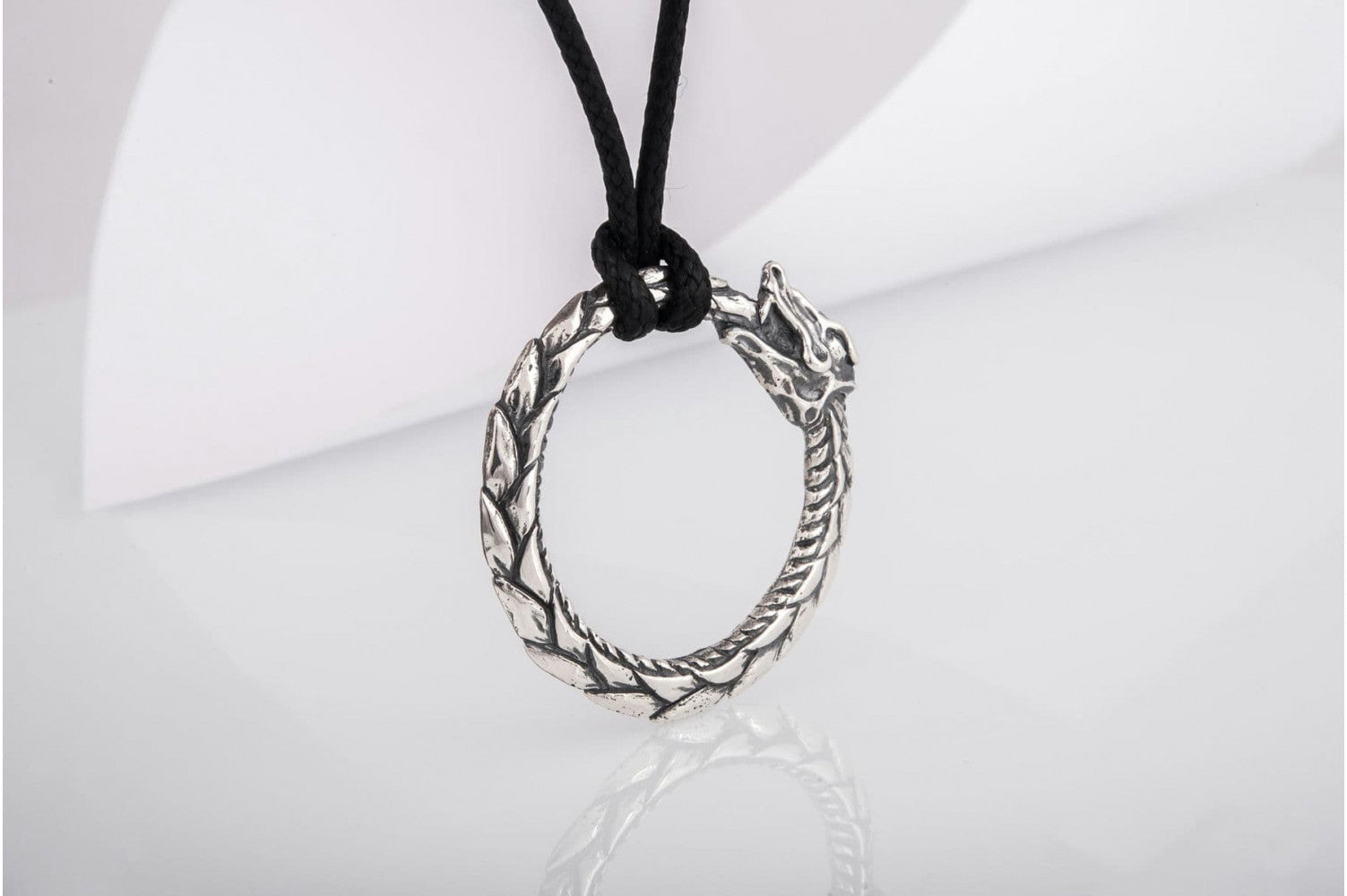 Ouroboros Sterling Silver Pendant Norse Pendant - vikingworkshop