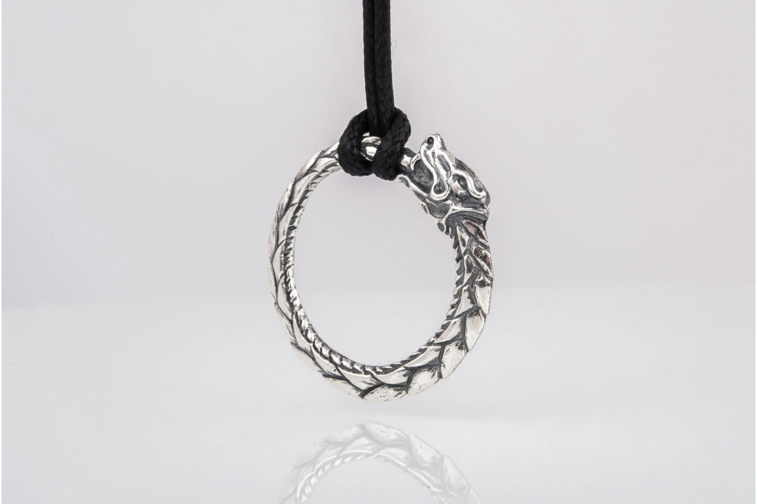 Ouroboros Sterling Silver Pendant Norse Pendant - vikingworkshop