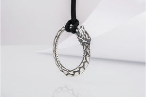 Ouroboros Sterling Silver Pendant Norse Pendant - vikingworkshop