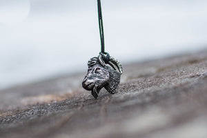 Goat Pendant Sterling Silver Unique Jewelry - vikingworkshop