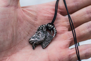 Goat Pendant Sterling Silver Unique Jewelry - vikingworkshop