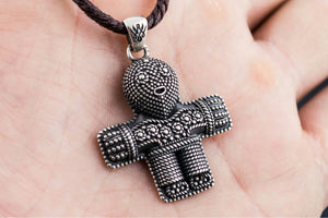 Viking Crucifix Pendant Sterling Silver Unique Jewelry - vikingworkshop