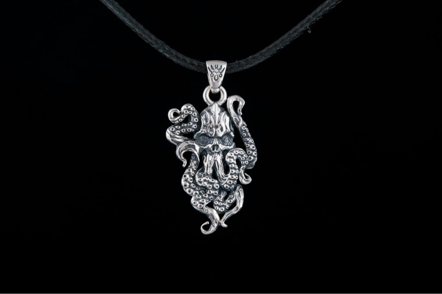 Kraken Symbol Pendant Sterling Silver Norse Jewelry - vikingworkshop