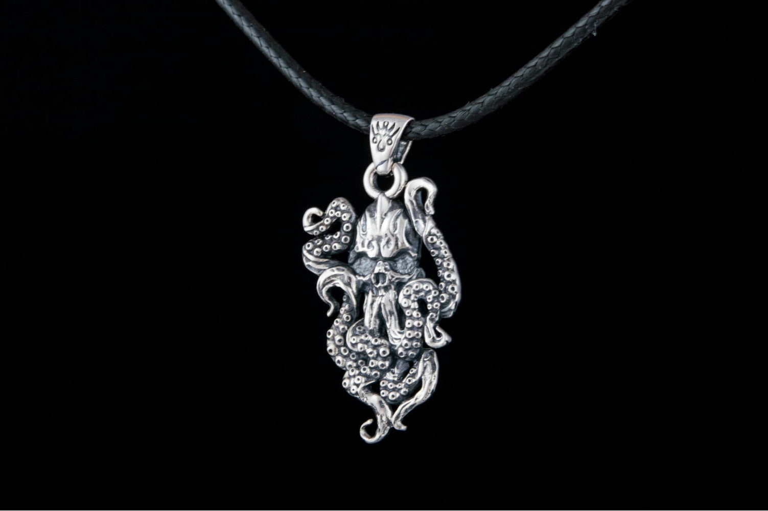 Kraken Symbol Pendant Sterling Silver Norse Jewelry - vikingworkshop