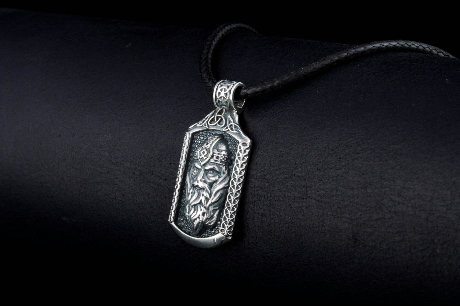 Odin Pendant with Viking Symbol Sterling Silver Jewelry - vikingworkshop