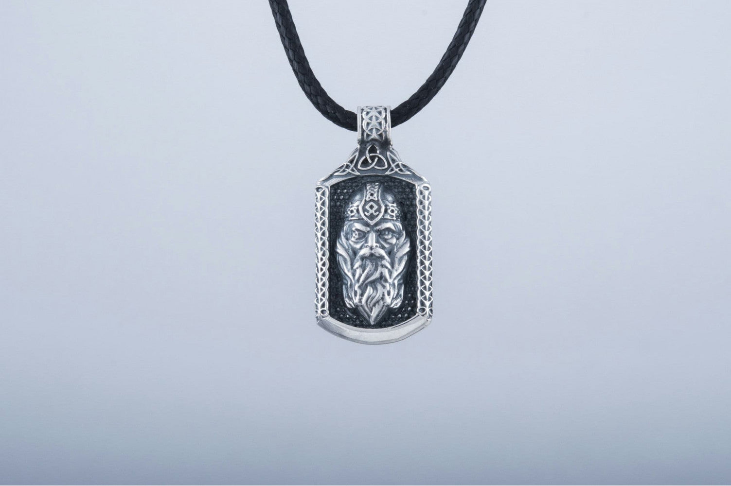 Odin Pendant with Viking Symbol Sterling Silver Jewelry - vikingworkshop