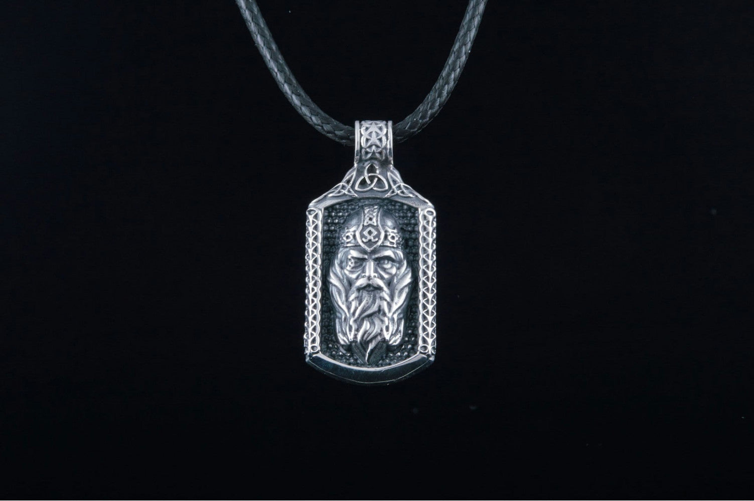 Odin Pendant with Viking Symbol Sterling Silver Jewelry - vikingworkshop