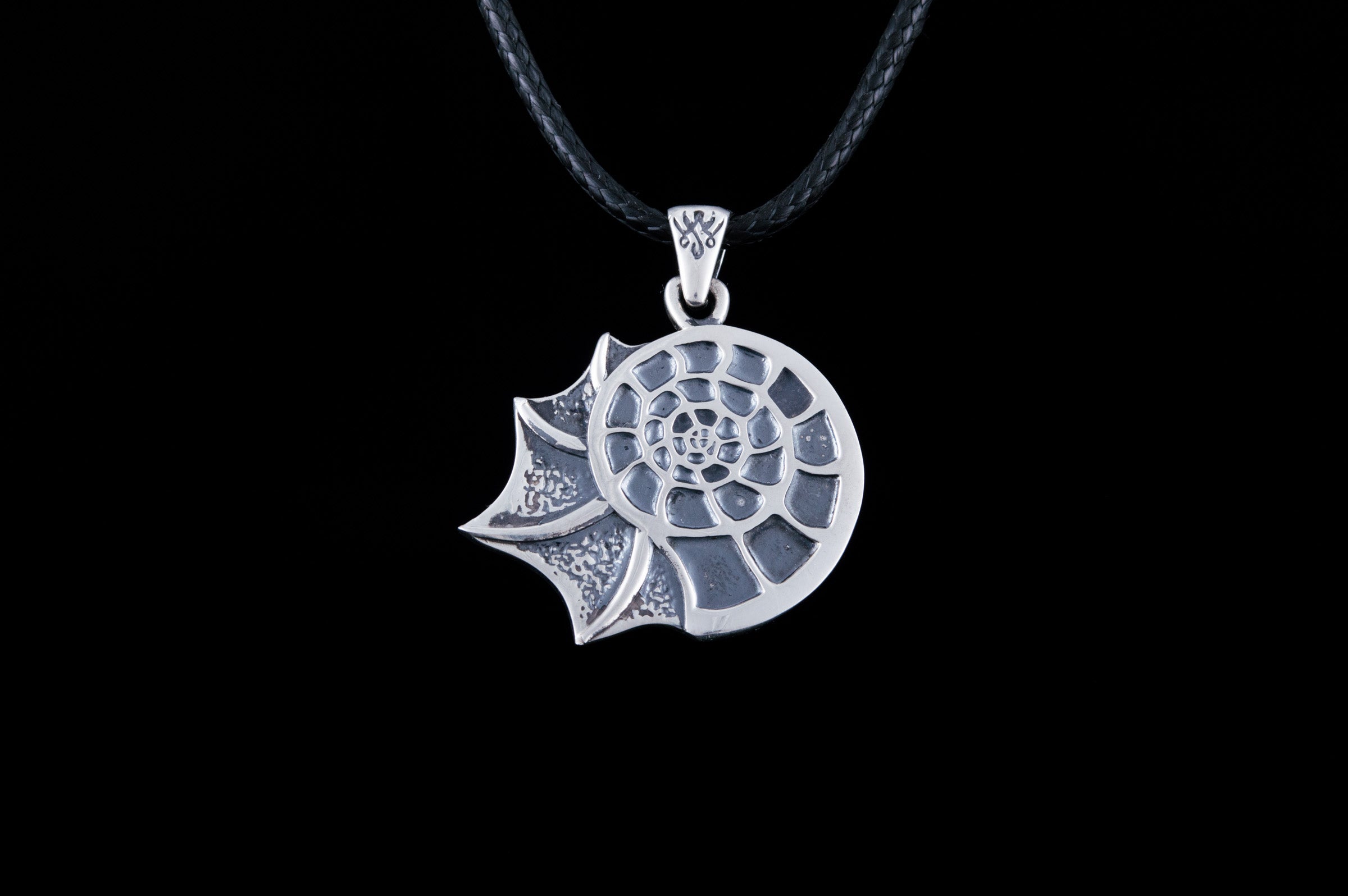 Shell Pendant Sterling Silver Handmade Unique Jewelry - vikingworkshop