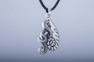 Octopus in Shell Pendant Sterling Silver Jewelry - vikingworkshop