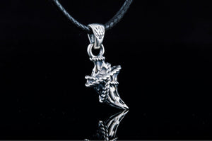 Canine Pendant with Rope Sterling Silver Jewelry - vikingworkshop