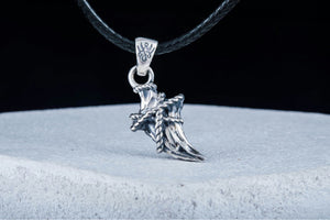 Canine Pendant with Rope Sterling Silver Jewelry - vikingworkshop