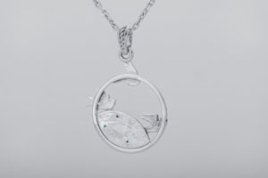 Marlet Birds Pendant with Gems, 925 Silver - vikingworkshop