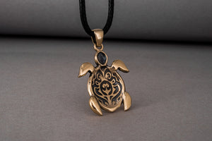 Tortoise Pendant Bronze Jewelry - vikingworkshop